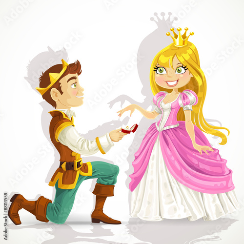 Prince was on his knees asking the princess marriage