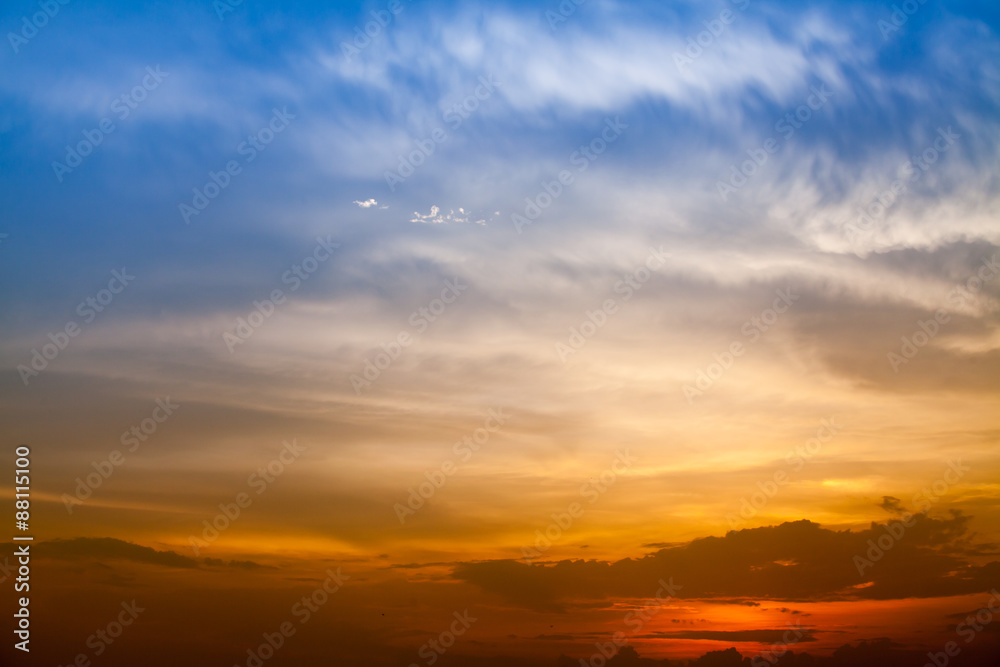 colorful dramatic sky with cloud at sunset colorful dramatic sky with cloud at sunset
