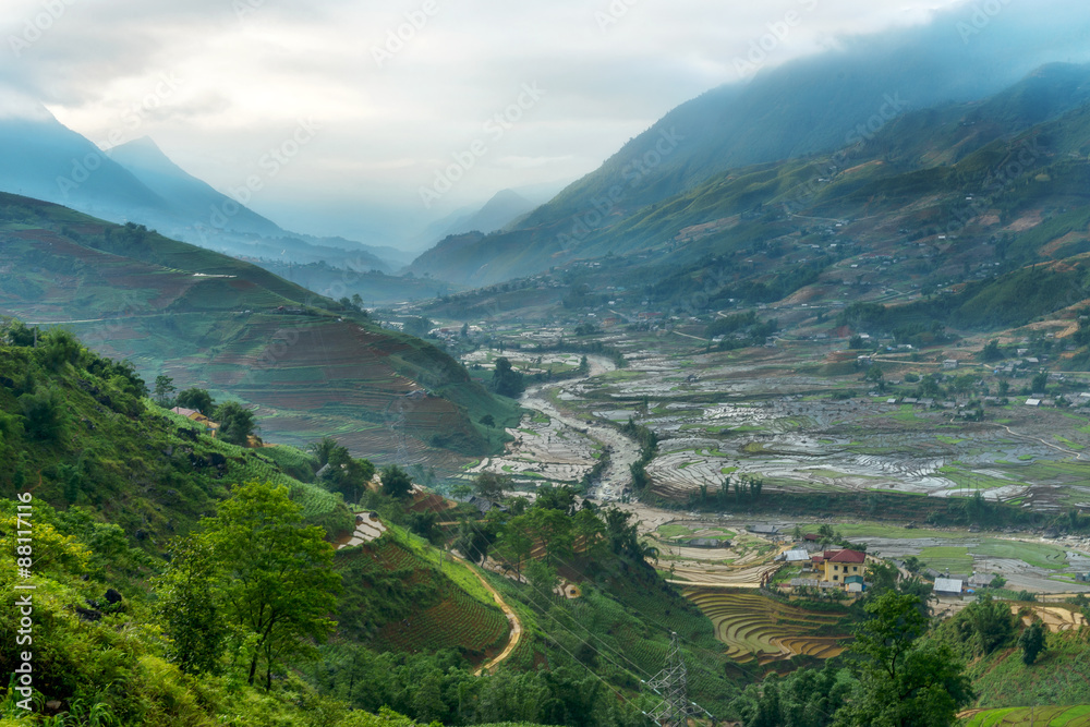 A small village in Sapa, Vietnam