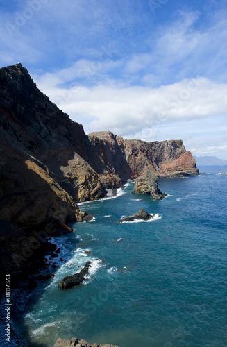 Vistas de la costa en Madeira