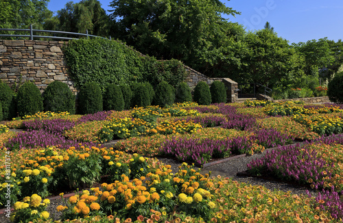 The Quilt Garden at the North Carolina Arboretum in Asheville near the Blue Ridge Parkway.