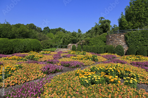 Fototapeta Naklejka Na Ścianę i Meble -  The Quilt Garden at the North Carolina Arboretum in Asheville near the Blue Ridge Parkway.