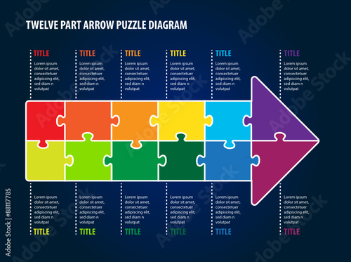 Twelve Part Arrow Puzzle