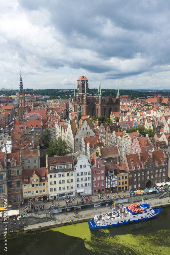 Fototapeta premium Aerial view of Gdansk