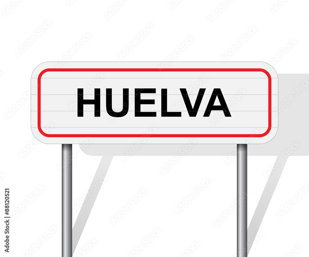 Welcome to Huelva Spain road sign vector Welcome to Huelva Spain road sign vector