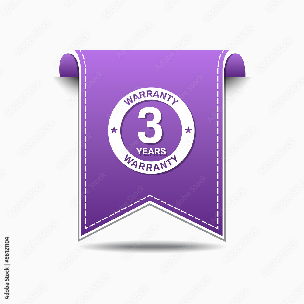 Obraz premium 3 Years Warranty Violet Vector Icon Design