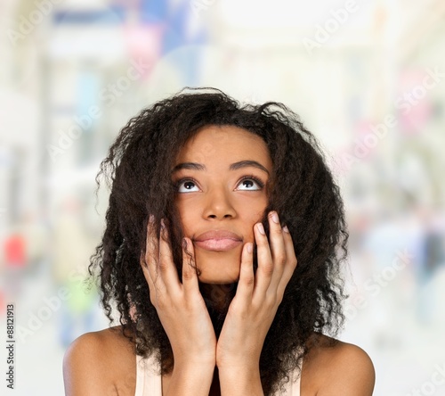 Women, Black, Worried.