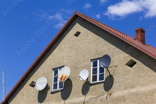 Too many satellite dishes photo