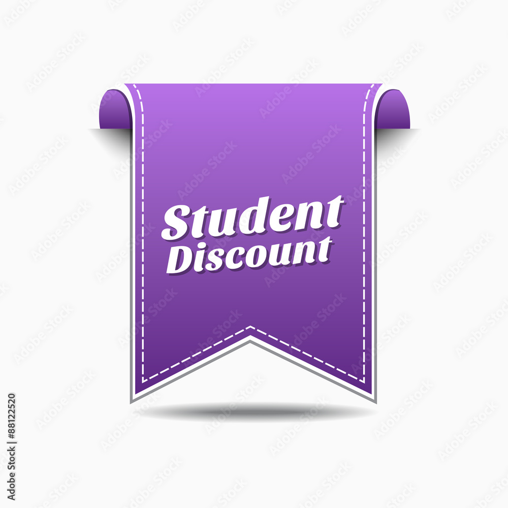 Student Discount Violet Vector Icon Design Student Discount Violet Vector Icon Design