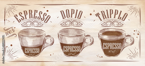 Poster espresso kraft photo