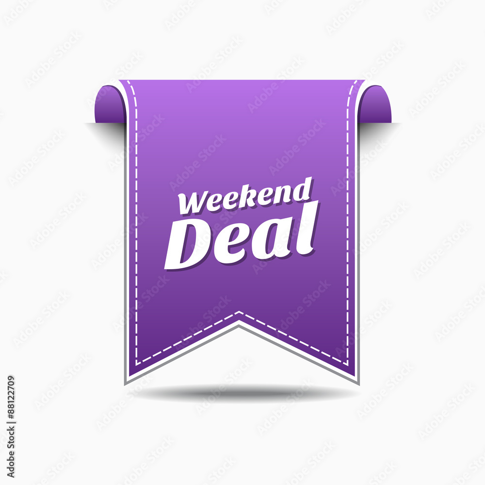 Weekend Deal Violet Vector Icon Design Weekend Deal Violet Vector Icon Design