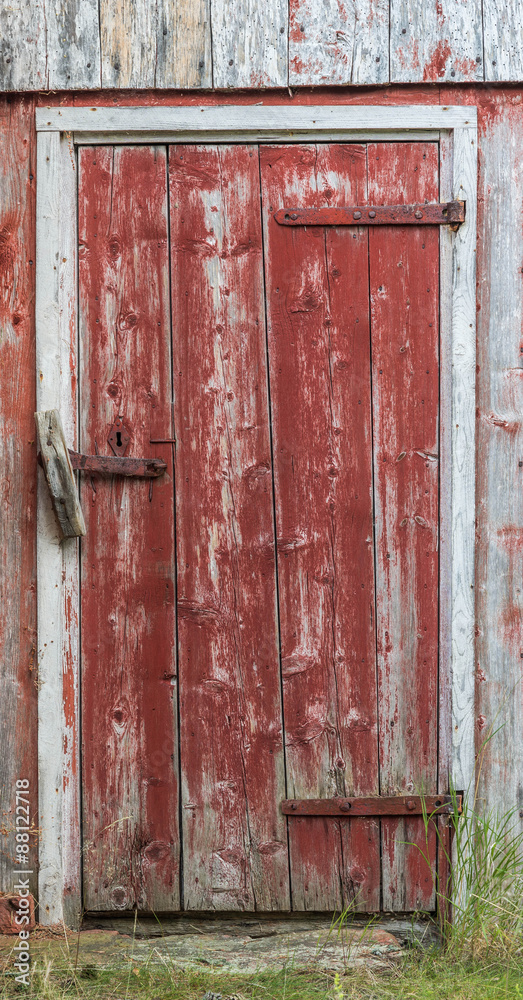 Old wooden door