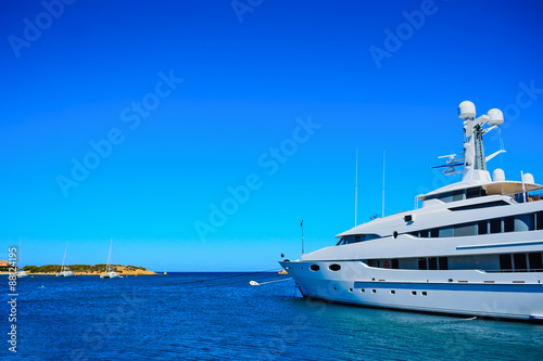 luxury yacht in Porto Cervo harbor © Gabriele Maltinti