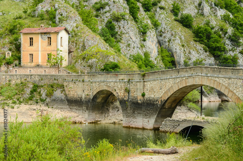 Landscape in Italy, old bridge 