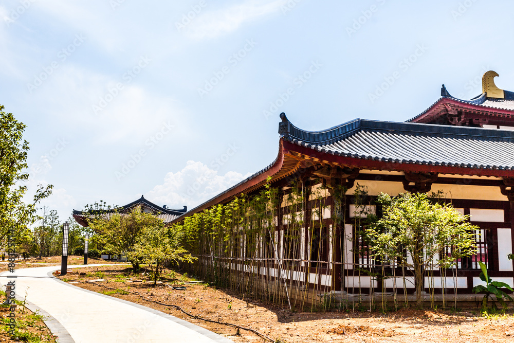 Fototapeta premium tempel am taihu lake suzhou china