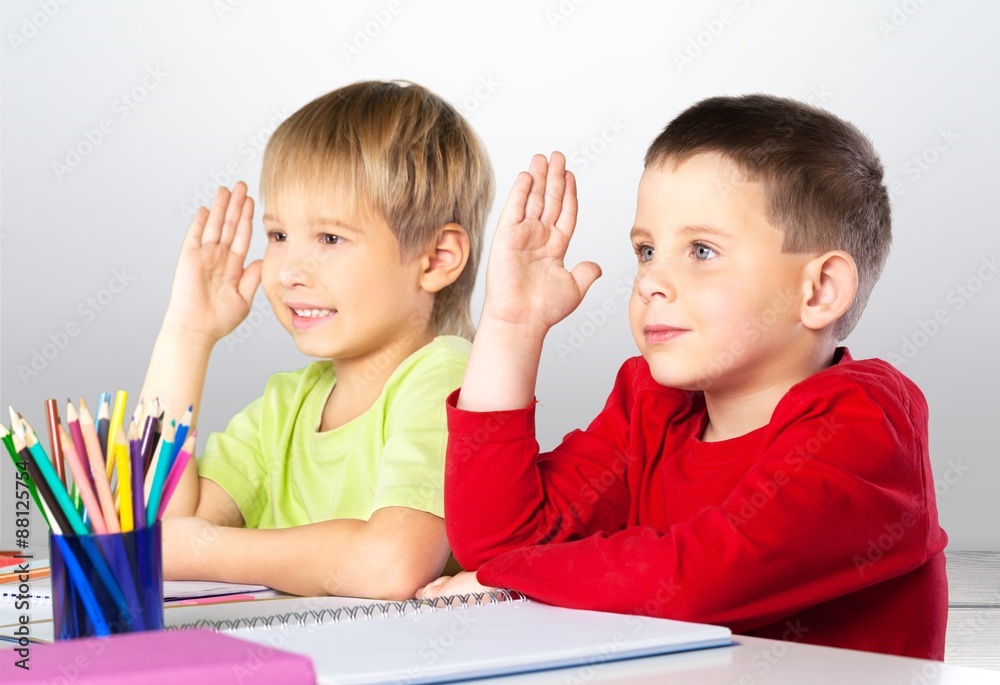 School, children, hands. School, children, hands.