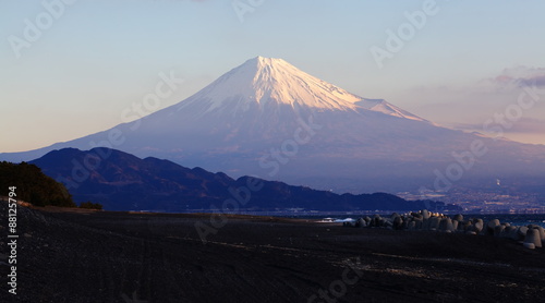Mountain Fuji and the ocean at Shuzuoka prefecture © torsakarin
