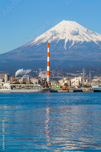 Japn industry zone at Shizuoka and Mountain Fuji