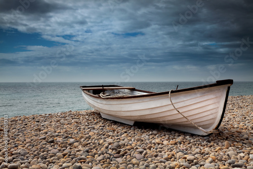 Fishing boat on Chesil Beach