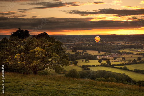 Sunset over the English Countryside