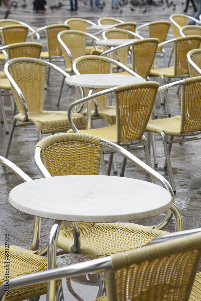 Cafe Tables and Chairs in San Marcos - St Marks Square, Venice Cafe Tables and Chairs in San Marcos - St Marks Square, Venice