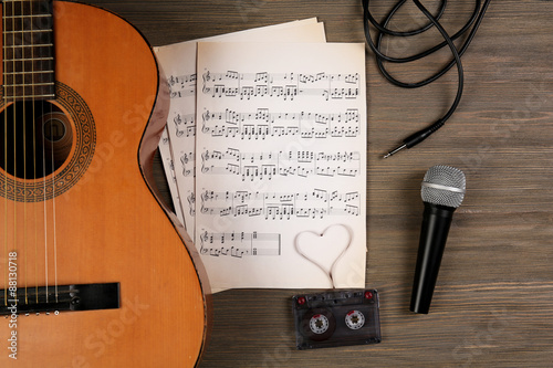 Music recording scene with ...