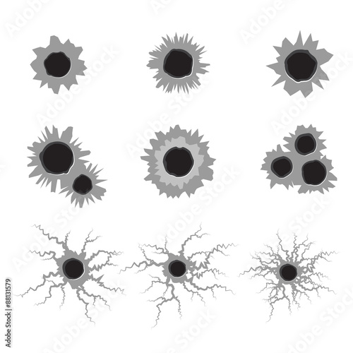 Bullet holes set