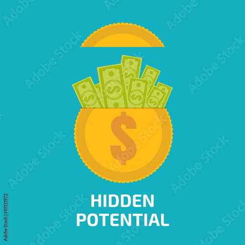 Hidden potential concept.