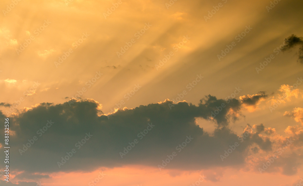 Fototapeta premium sunset with clouds