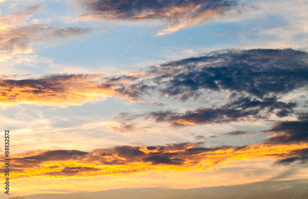 Fototapeta premium sunset with clouds