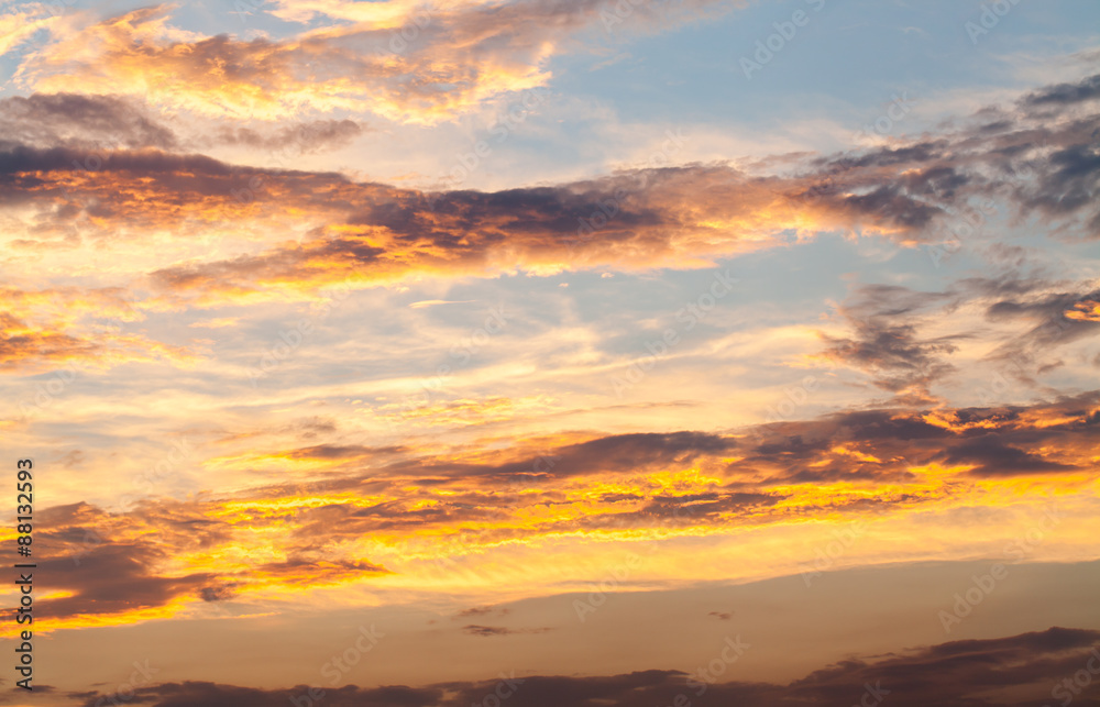 Fototapeta premium sunset with clouds