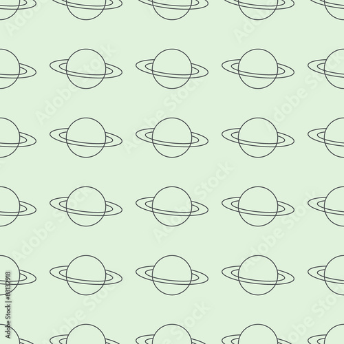 Seamless Pattern Elegant Minimal Saturn Background