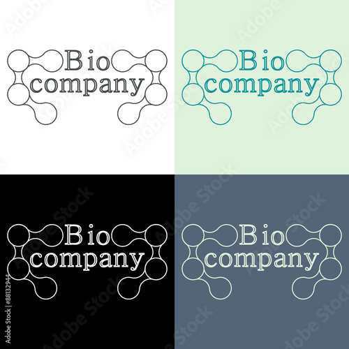 Creative innovation business icon of DNA structure.