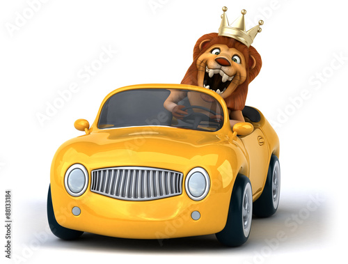 Fototapeta Naklejka Na Ścianę i Meble -  Fun lion