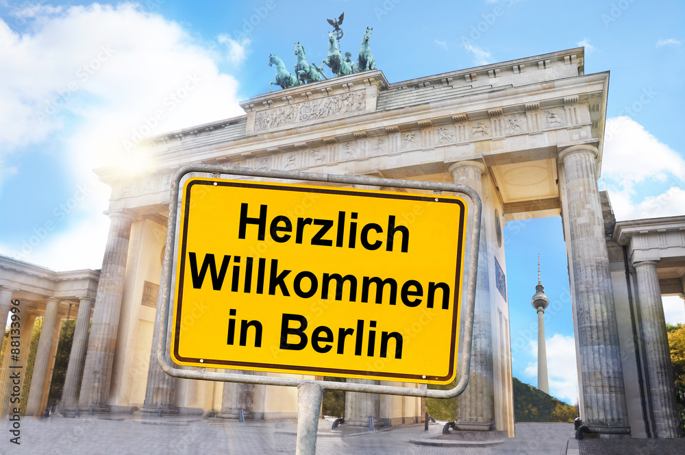 Obraz premium Herzlich willkommen in Berlin