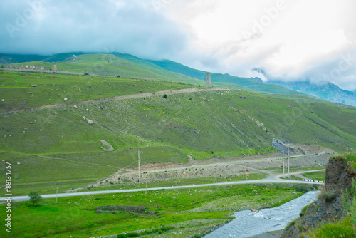 Mountains,mountain river.The Caucasus. .Russia. photo