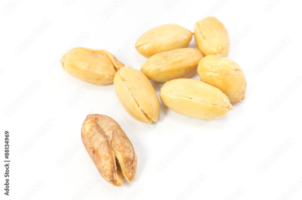 Peanuts is good for carbohydrases souce on isolated background. Peanuts is good for carbohydrases souce on isolated background.