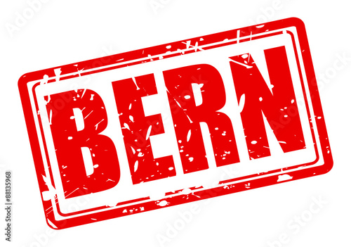 Bern red stamp text