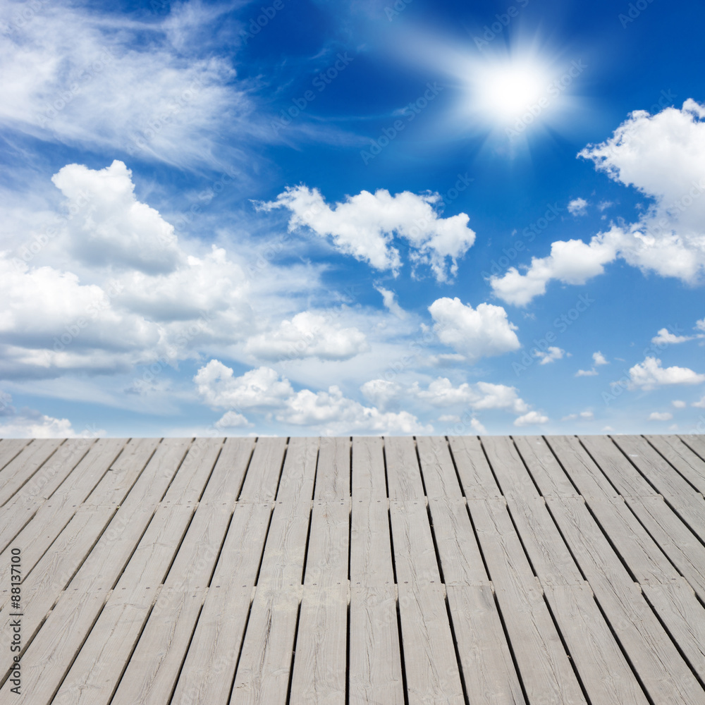 pier over clouds 