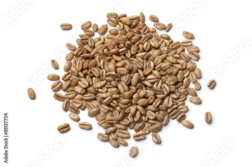 Heap of raw Farro grains