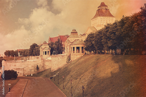 Vintage Photo Of terraces viewing "Haken Terrase"in Szczecin 