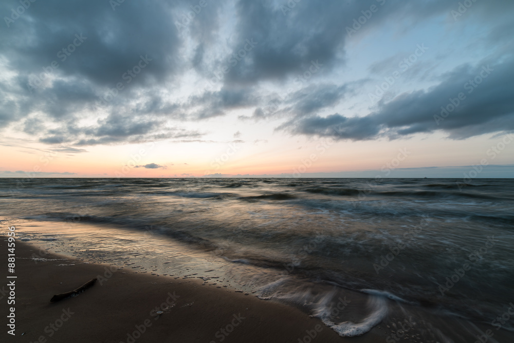 red dramatic sunset on the sea beach red dramatic sunset on the sea beach
