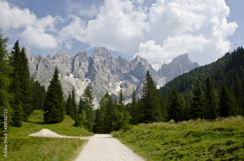 Landscape of Pale di San Martino, Trentino - Dolomites, Italy.