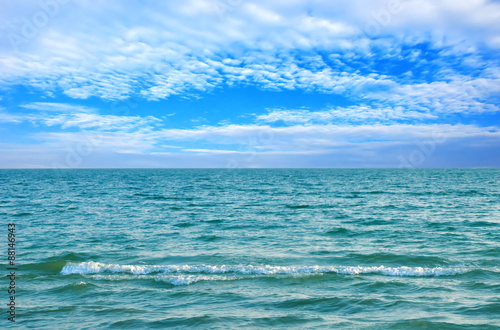 beautiful sea water and blue summer sky © wolfelarry