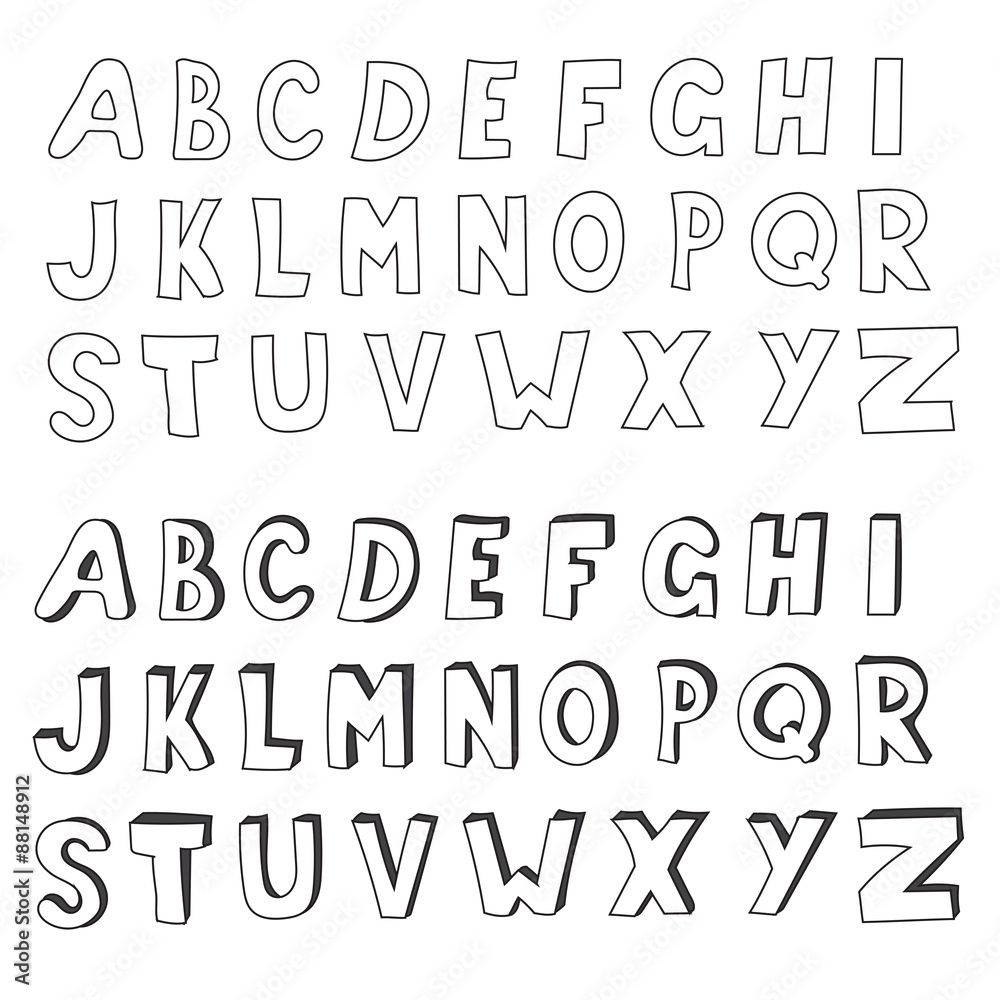 Hand drawn vector abc letters Hand drawn vector abc letters