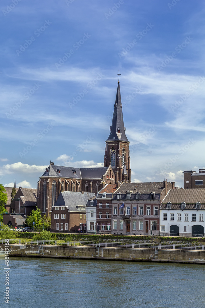 Embankment of Meuse river, Maastricht Embankment of Meuse river, Maastricht