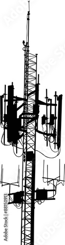Antenna silhouette realistic silhouette vector