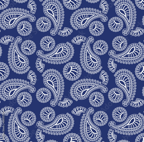 Seamless luxury paisley illustration vector