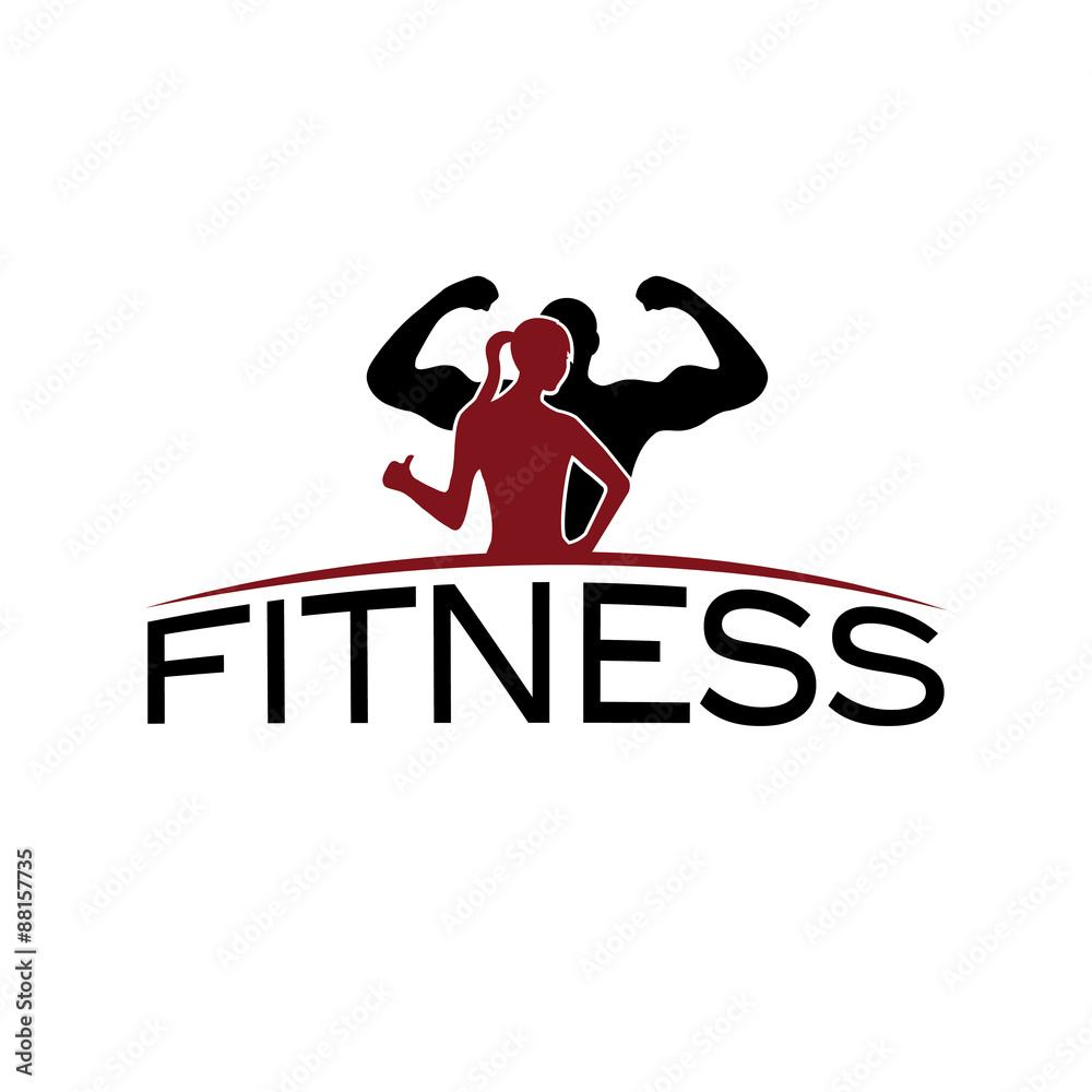 man and woman of fitness silhouette character vector design temp man and woman of fitness silhouette character vector design temp