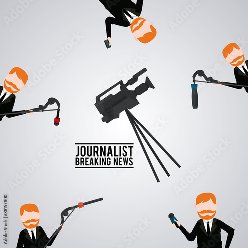 Journalist pattern over derade bacground
